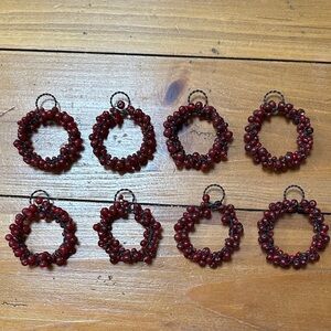 Pottery Barn Pepper Berry Napkin Rings - set of 8